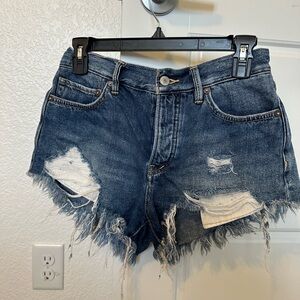 Distressed Jean shorts
